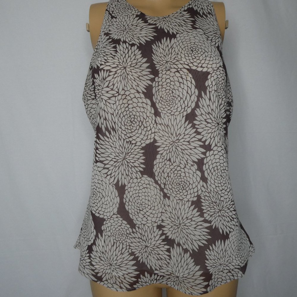 Loft Ann Taylor Floral Blouse Chrysanthemum Top 12